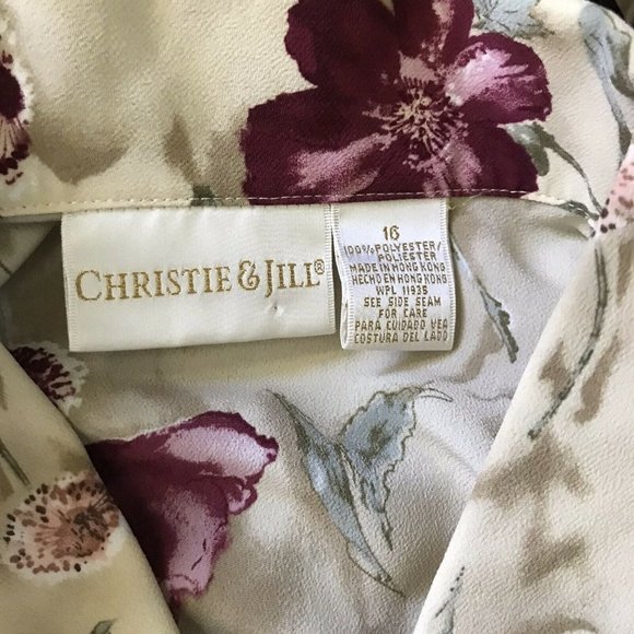 Christine & Jill Women's Button Down Shirt ~ Sz 16 - Picture 3 of 3